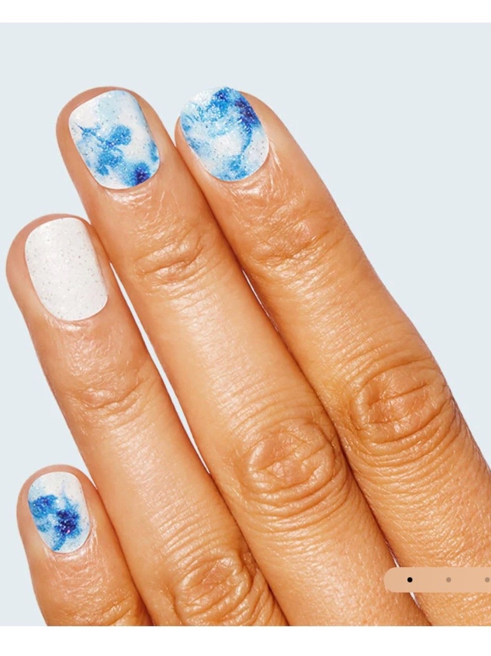 Color Street White & Blue Marble Nail Strips
